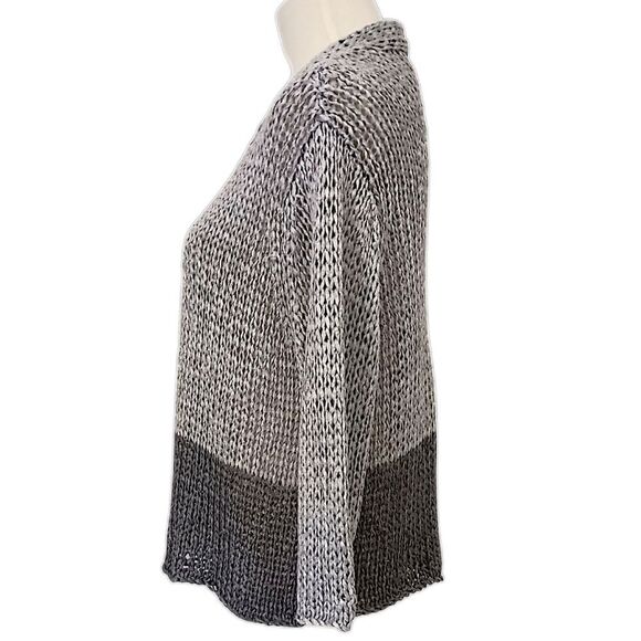 Eileen Fisher Italian Yarn Cardigan L Open Knit Quiet Luxury Old Money Capsule. - Picture 6 of 13